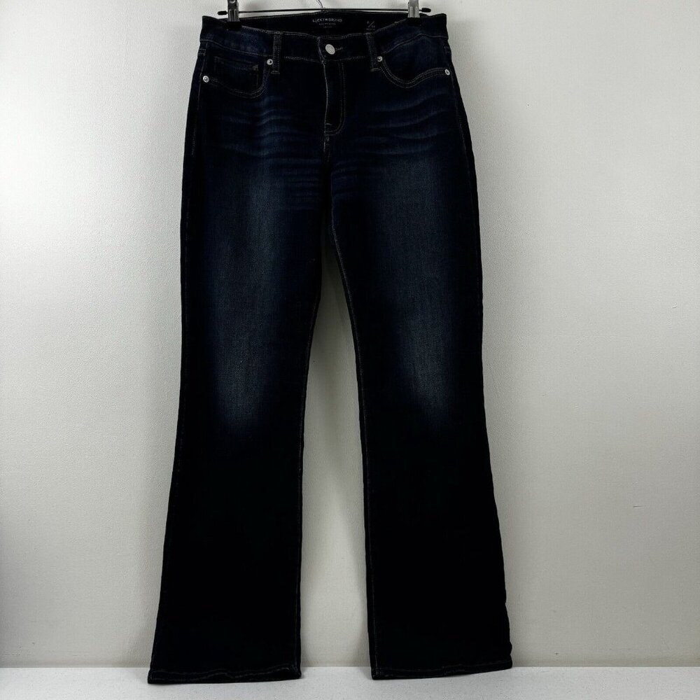 Lucky Brand Lolita Boot Cut Jeans Woman’s 8/29 Blue Denim Dark Wash Low Rise
